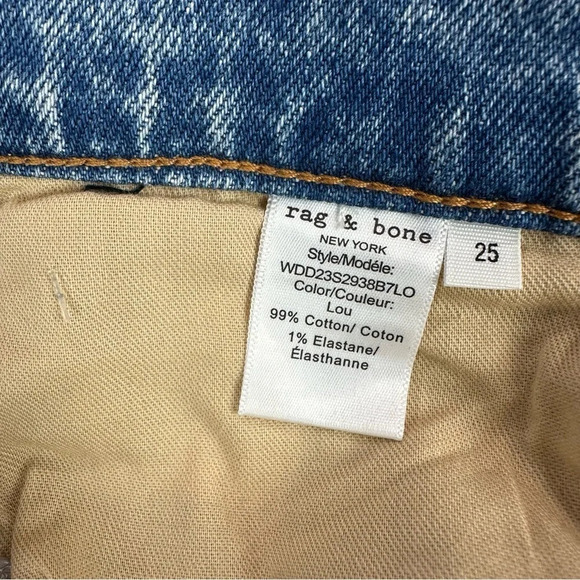 Rag & Bone Peyton Sliced Mid-Rise Bootcut Jeans in Lou.  Sz: 25 - Picture 11 of 15